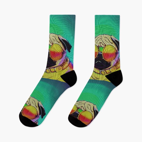 Item preview, Neon Colorful Abstract Pug 8-bit Pixel Art designed and sold by PixelDripped.