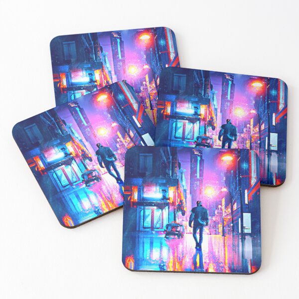 Item preview, Walking A Cyberpunk Street Painting | Dystopify  designed and sold by Dystopify.