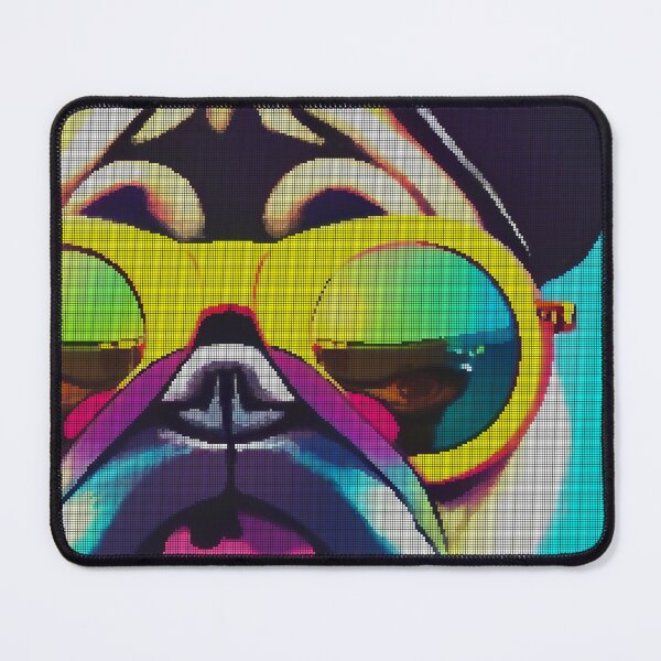 Item preview, Neon Colorful Abstract Pug 8-bit Pixel Art designed and sold by PixelDripped.