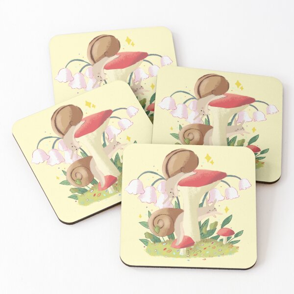 Item preview, Cute snails on mashroom drawing  designed and sold by Mayarart.