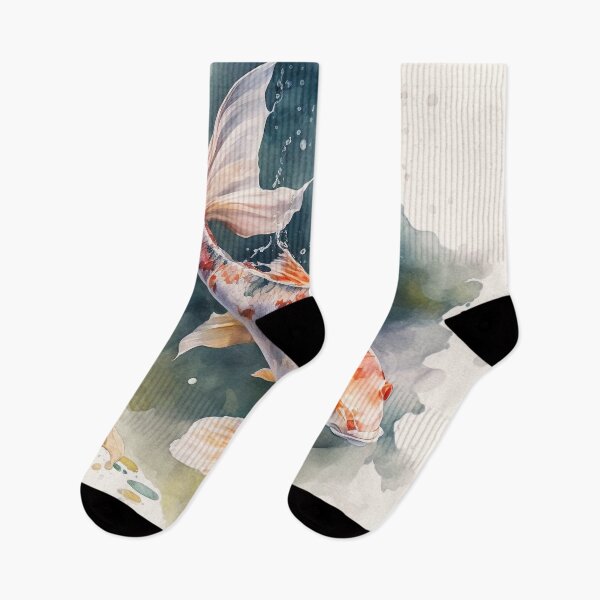 Aperçu de l'œuvre koi fish watercolor créée et vendue par shokA Design.