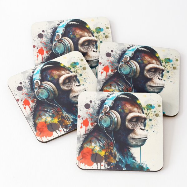 Item preview, DJ Monkey With Heaphones designed and sold by CreationExpress.