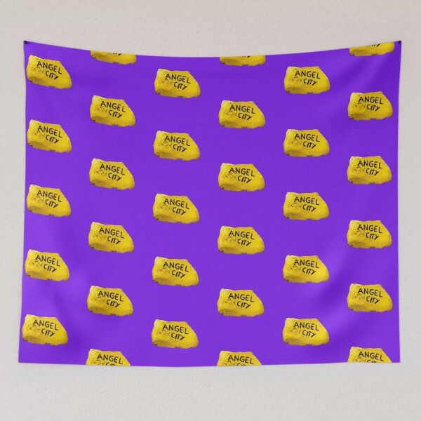 Item preview, Angel City Dive site stone, Bonaire, Violet, Pop Art background (multiple shapes) designed and sold by Czechmrmaidwrld.