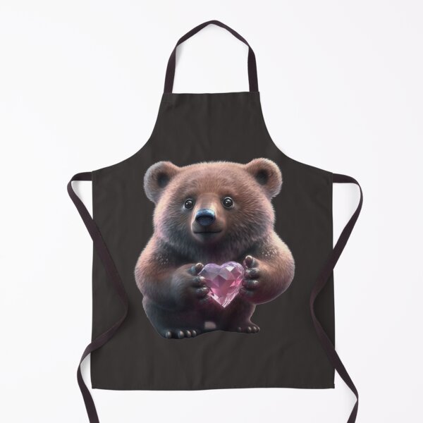 Item preview, Cute bear holding a pink diamond designed and sold by ArtIllusionz.