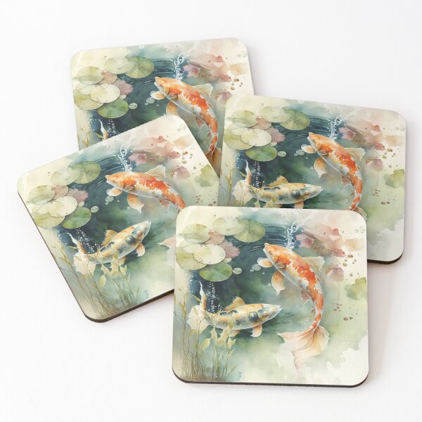 Item preview, koi fish watercolor designed and sold by shokA Design.