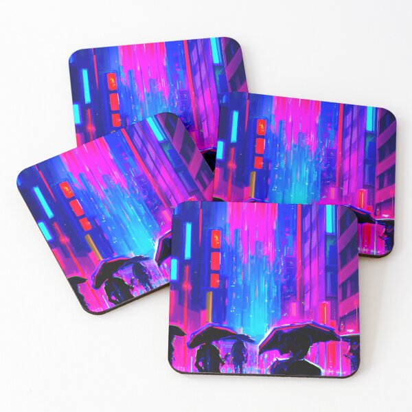 Item preview, Rainy Cyberpunk Art Abstract Painting | Dystopify  designed and sold by Dystopify.