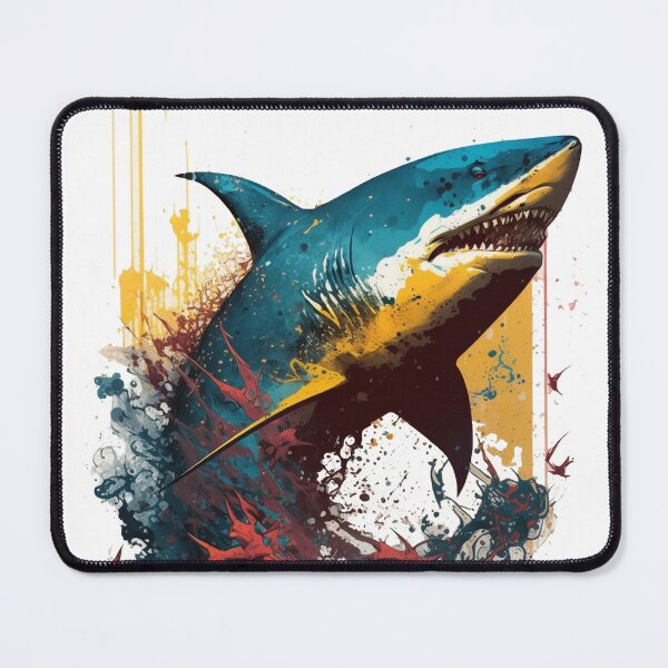 Item preview, Paint splatter shark - pop art designed and sold by Artxplor.