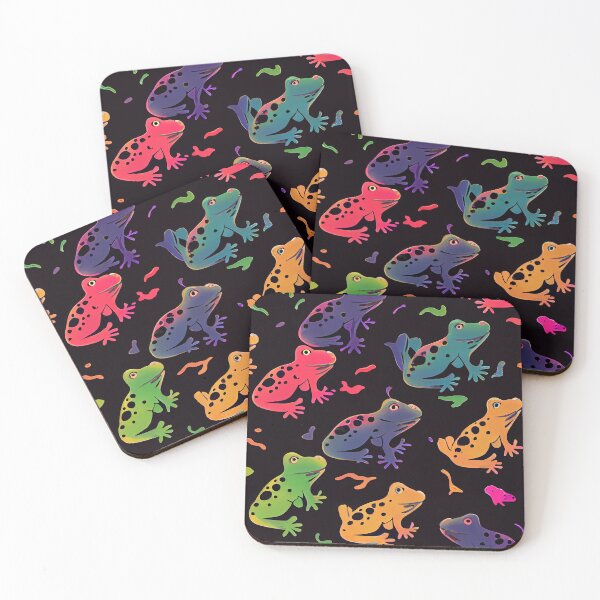 Item preview, cute pattern of colorful frogs designed and sold by CutePatternsRB.