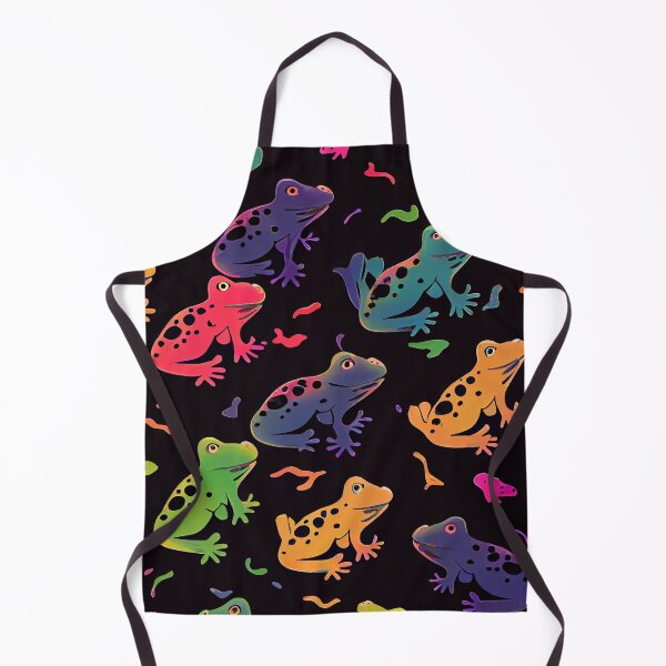 Item preview, cute pattern of colorful frogs designed and sold by CutePatternsRB.