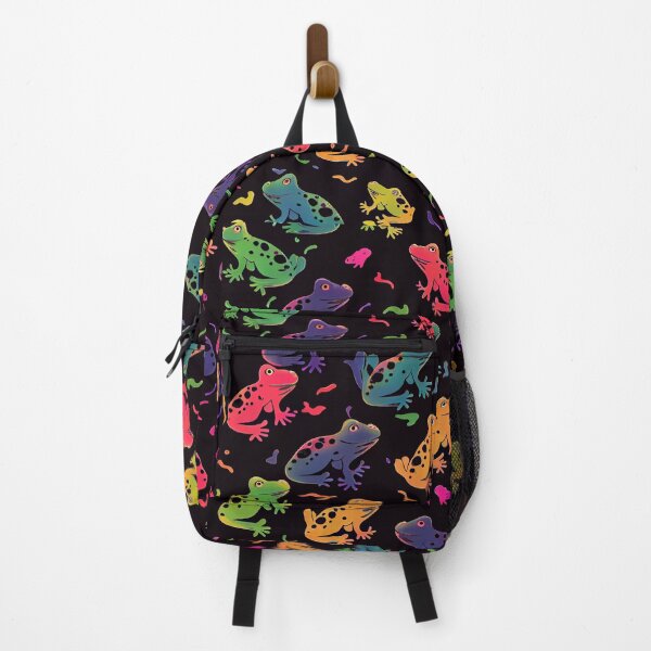 Item preview, cute pattern of colorful frogs designed and sold by CutePatternsRB.