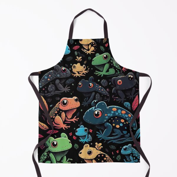 Item preview, Cute pattern of colorful frogs designed and sold by CutePatternsRB.