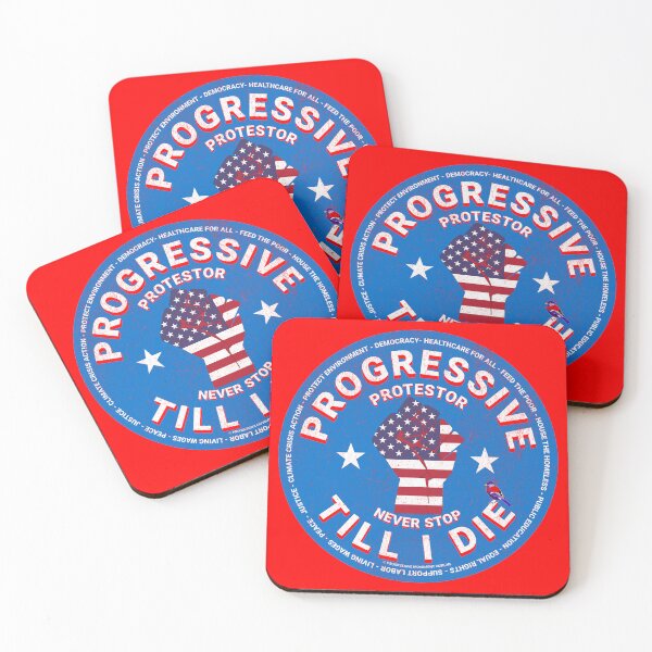 Item preview, PMD00434 Progressive Movement Designs American Flag Fist distressed for patriotic Progressives or democrats or Bernie Sanders supporters with goals designed and sold by ProgressiveLeft.