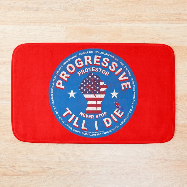 Item preview, PMD00434 Progressive Movement Designs American Flag Fist distressed for patriotic Progressives or democrats or Bernie Sanders supporters with goals designed and sold by ProgressiveLeft.