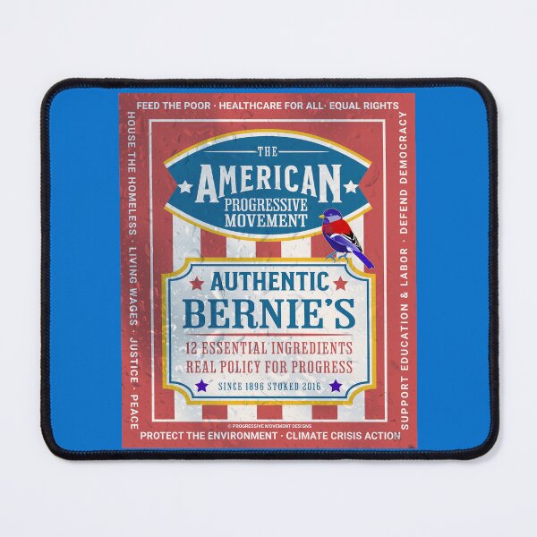 Item preview, PMD00435 Progressive Movement Designs Authentic Bernies beverage label style for Progressives and Democrats with 12 goals  designed and sold by ProgressiveLeft.