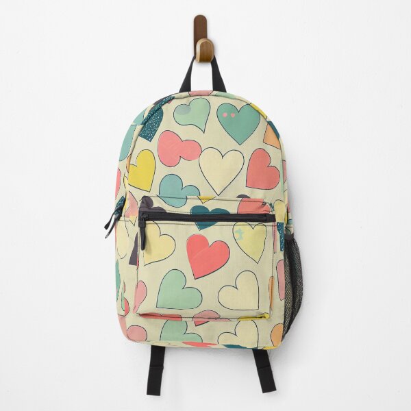 Item preview, Cute pattern of colorful hearts designed and sold by CutePatternsRB.