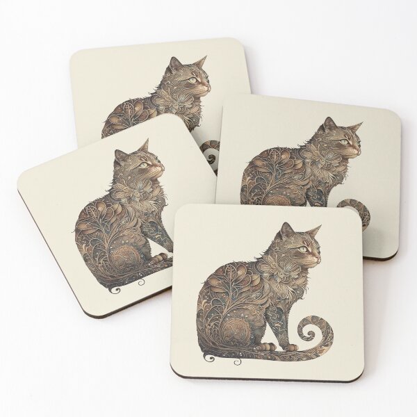 Item preview, Stylized Cat in Browns designed and sold by KieraJewel.