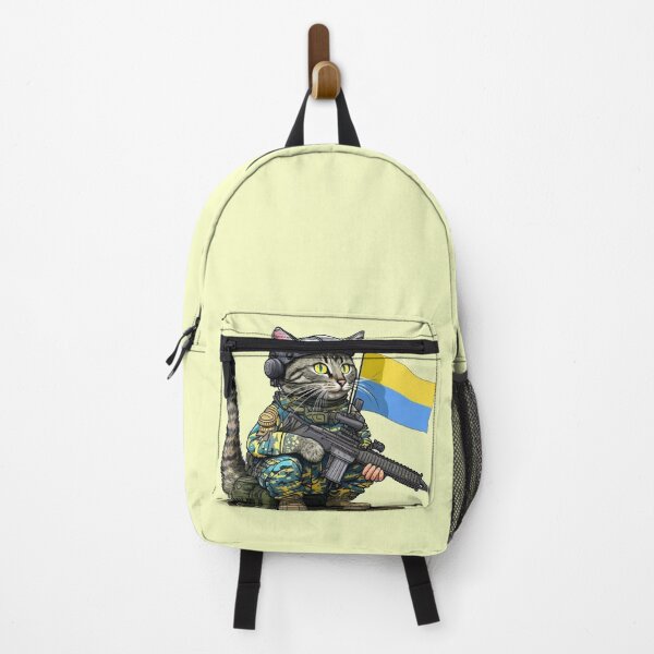 Item preview, Gato ucraniano con banderas en la guerra, gato soldado designed and sold by pixeldizajn.