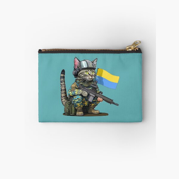 Item preview, Gato ucraniano con banderas en la guerra, gato soldado designed and sold by pixeldizajn.