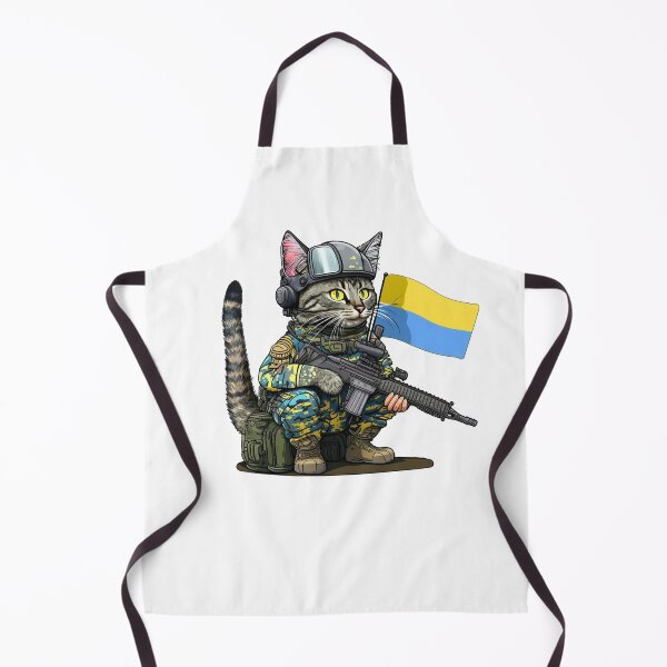 Item preview, Gato ucraniano con banderas en la guerra, gato soldado designed and sold by pixeldizajn.