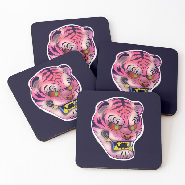 Item preview, Bright Colored Japanese Inspired Design (Dark Blue Background) designed and sold by ArtByNCR.