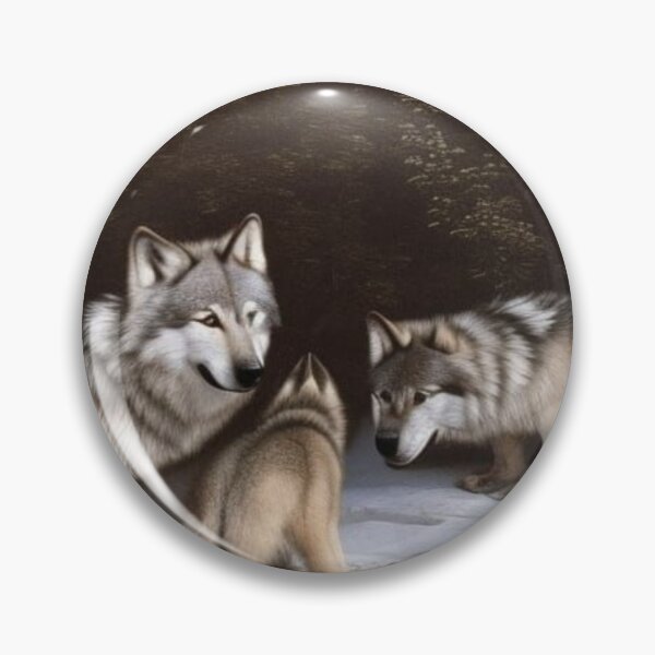 Artikelvorschau, Ein Rudel Wolfswelpen auf einem eisigen See. Arktische Wölfe. Arktisches Wolfsrudel. Aquarell Wolfswelpen entworfen und verkauft von Doggymadness.
