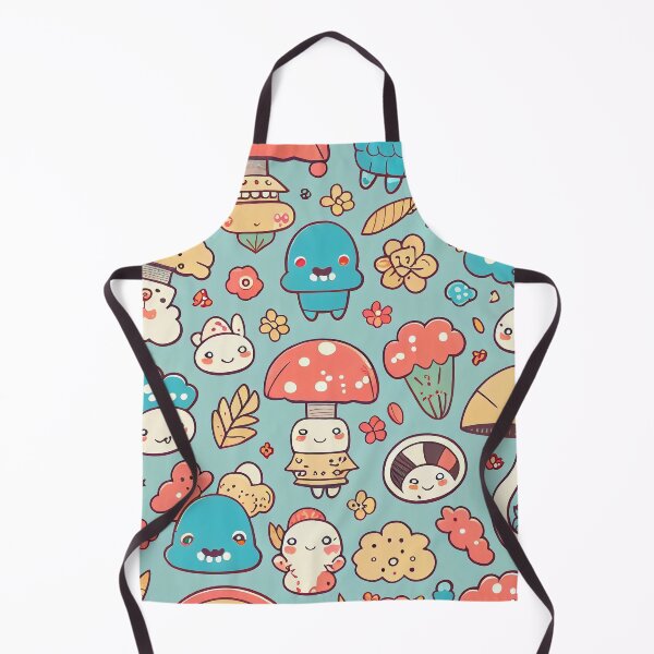 Item preview, cute pattern of colorful mushrooms designed and sold by CutePatternsRB.