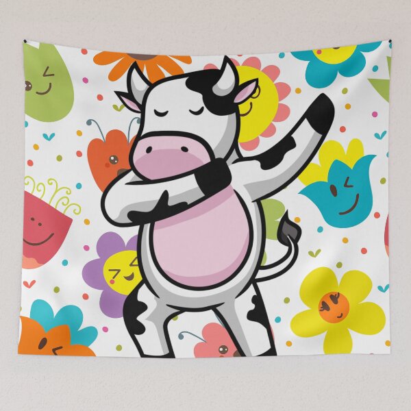 Item preview, Dabbing with me daisies - cute floral cow flower aesthetic, cool cow farmyard animal designed and sold by Flowerartlovers.