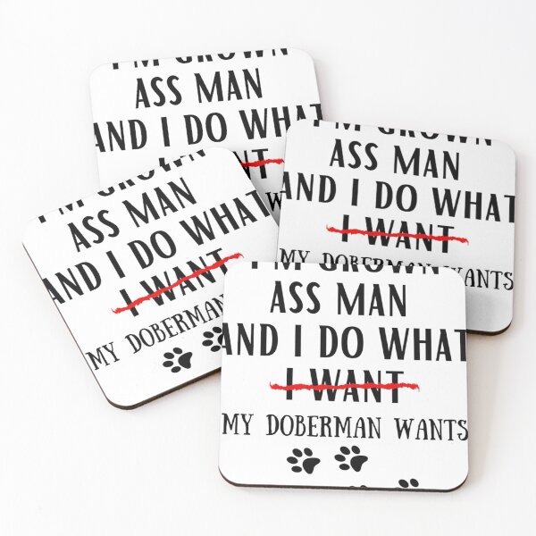 Item preview, doberman funny quote cartoon doberman  designed and sold by onutachaikal.