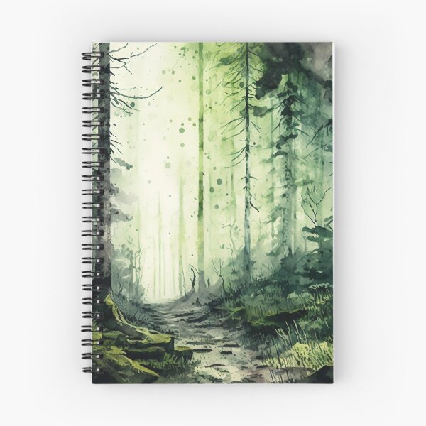 Item preview, green forest Watercolor designed and sold by shokA Design.