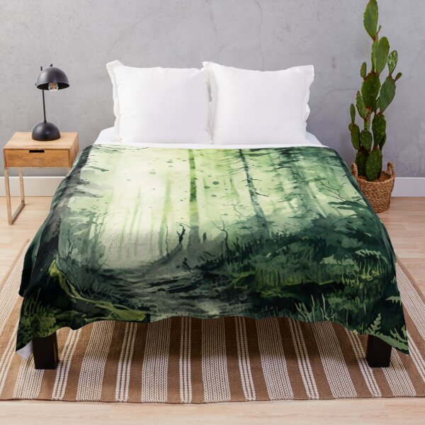 Item preview, green forest Watercolor designed and sold by shokA Design.