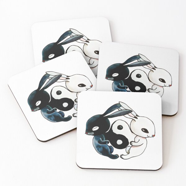 Item preview, Yin Yang Bunnies Rabbits Black and White designed and sold by Leonardo Palumbo.