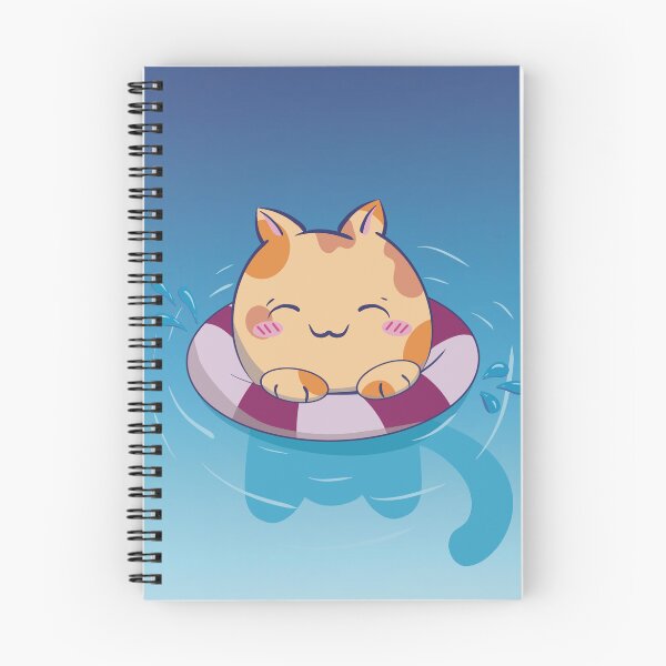 Item preview, Swimming Chubby Neko designed and sold by Stephanie J..