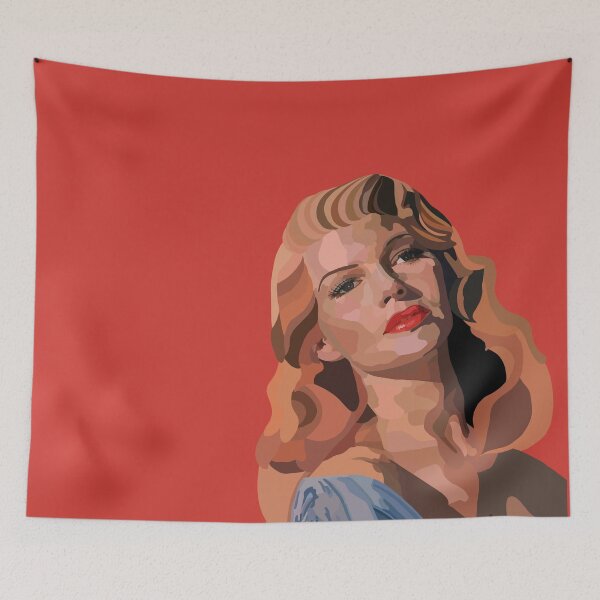 Item preview, Young Rita Hayworth Hand Drawn Digital Art  designed and sold by Lartheviking.