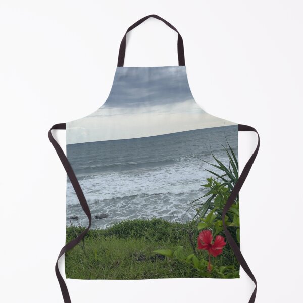 Item preview, Charming clouds above ocean foam beside a cute red flower- ocean waves designed and sold by Amalzaki.