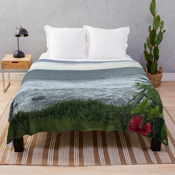 Item preview, Charming clouds above ocean foam beside a cute red flower- ocean waves designed and sold by Amalzaki.