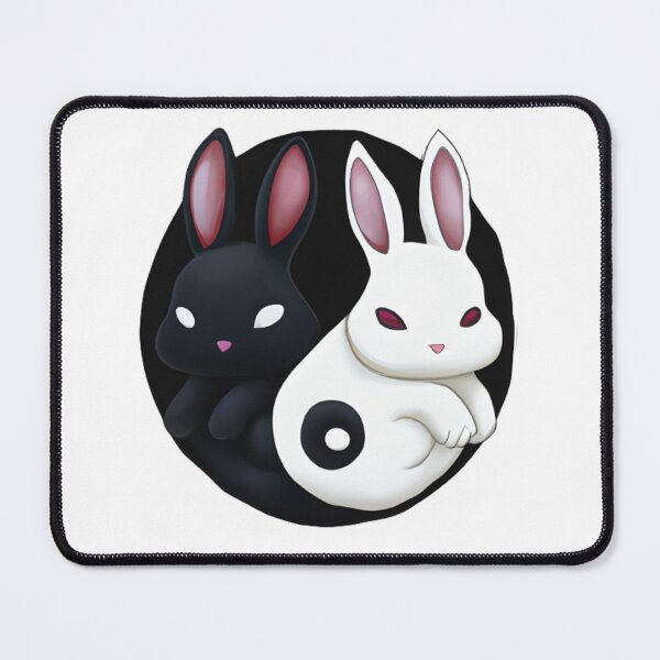 Item preview, Yin Yang Bunnies Rabbits Black and White designed and sold by Leonardo Palumbo.