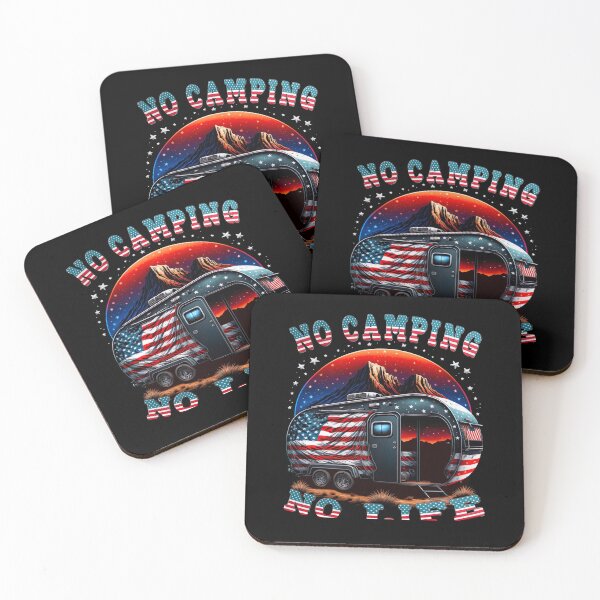 Item preview, No Camping No Life Camping Caravan USA designed and sold by druckfun.