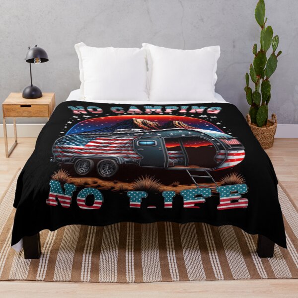 Item preview, No Camping No Life Camping Caravan USA designed and sold by druckfun.