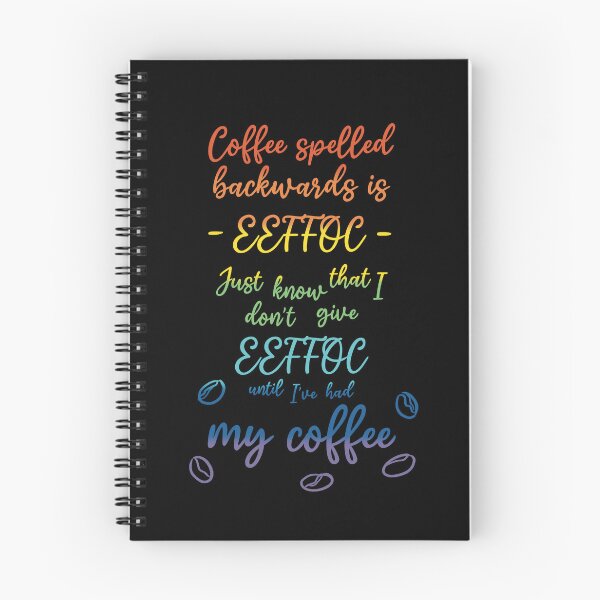 Item preview, Coffee Spelled Backwards - Rainbow designed and sold by RoxanedArt.