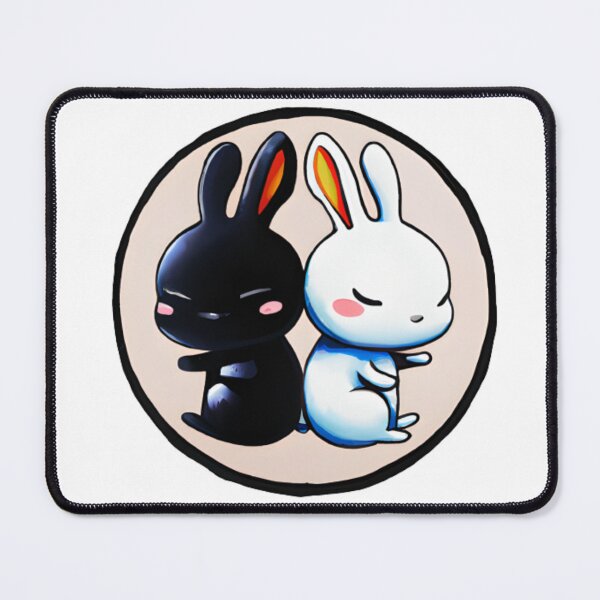 Item preview, Yin Yang Bunnies Rabbits Black and White designed and sold by Leonardo Palumbo.
