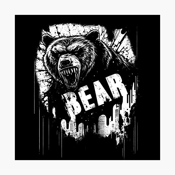 Item preview, The Grizzly Bear's Stand: A Symbol of the Bitcoin Bear Market's Resilience designed and sold by Abili-Tees.