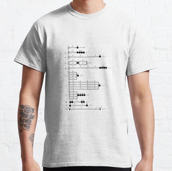 #Physics #Problems: #Spring #Oscillation Diagram Classic T-Shirt