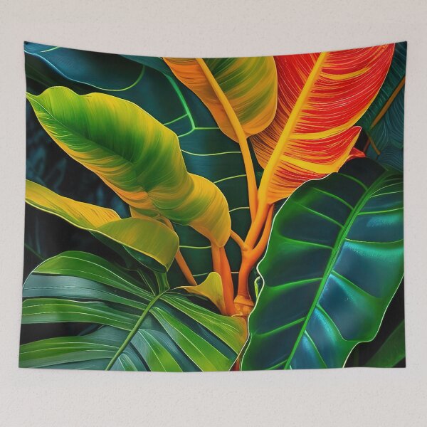 Item preview, Tropical colorful rainforest plants designed and sold by RK - Shop.