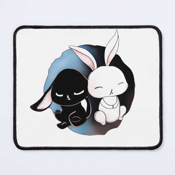 Item preview, Yin Yang Bunnies Rabbits Black and White designed and sold by Leonardo Palumbo.