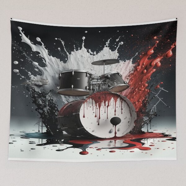 Item preview, Drummer ArtWork With Water Splashing  designed and sold by Unwind-Art-Work.
