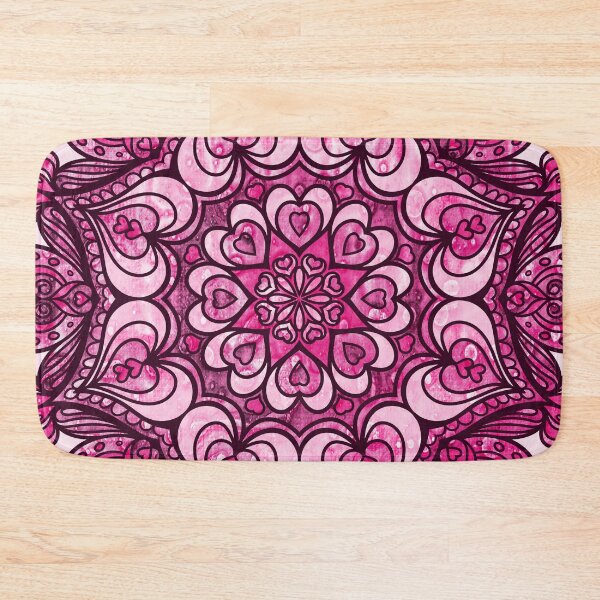 Item preview, Heart Mandala - 01 PinkBG designed and sold by serenaking.