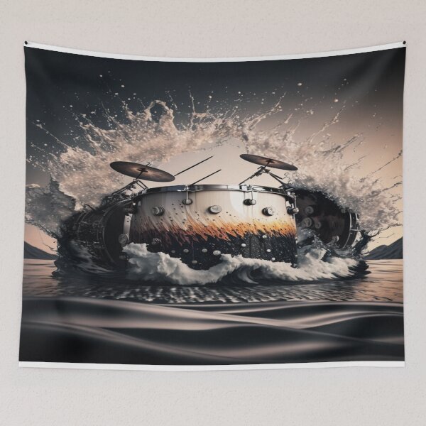 Item preview, Drummer ArtWork With Water Splashing  designed and sold by Unwind-Art-Work.