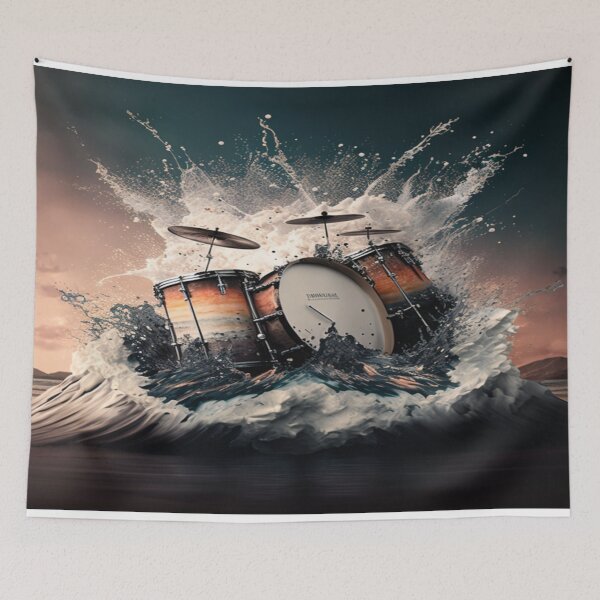 Item preview, Drummer ArtWork With Water Splashing  designed and sold by Unwind-Art-Work.
