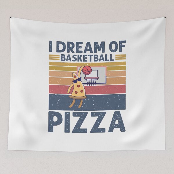Item preview, I dream of basketball and pizza designed and sold by Pixelish.