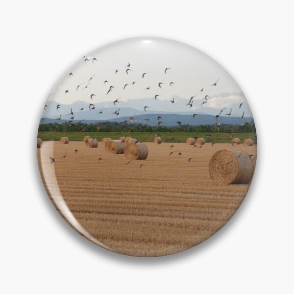 Item preview, Hay Bales with Birds in Flight  designed and sold by jojobob.